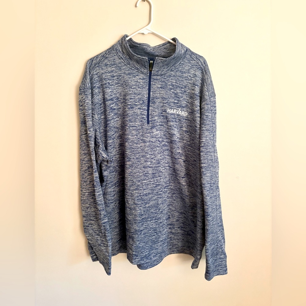 Sport-Tek Blue Quarter-Zip Sweatshirt Harvard 3XL men’s pullover fall college